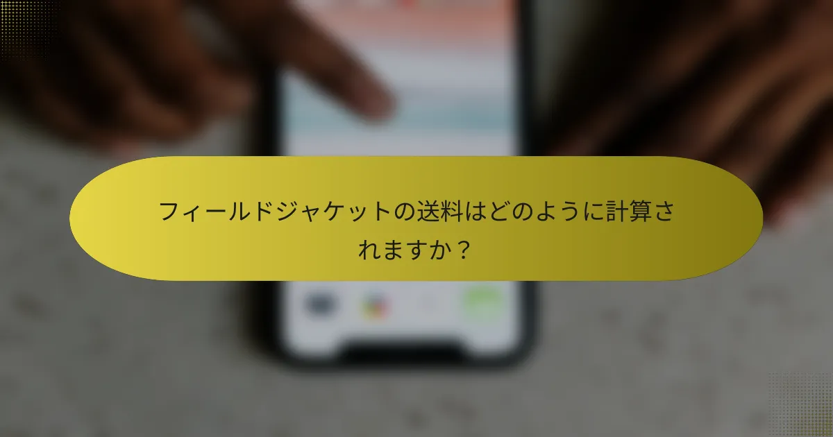 フィールドジャケットの送料はどのように計算されますか？
