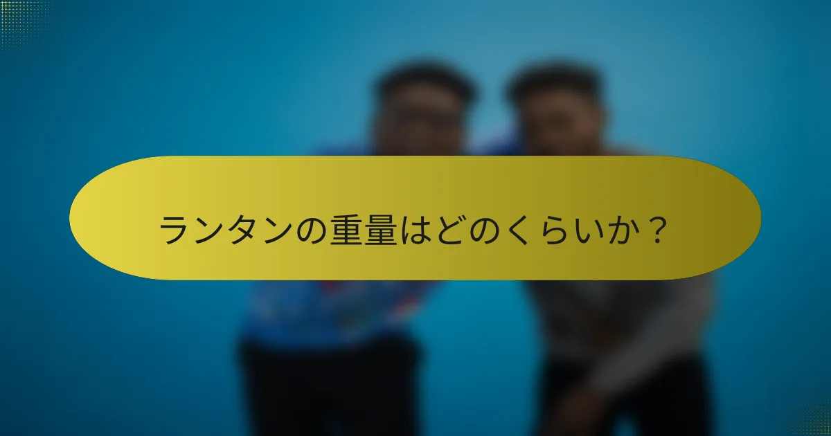 ランタンの重量はどのくらいか?